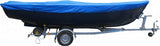 1 x RAW Customer Returns Universal boat cover 600D Size 310 to 368cm x 173cm waterproof blue boat tarpaulin with rope and storage bag Protection from all kinds of environmental influences thanks to PVC coating - RRP €137.98