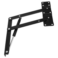 1 x RAW Customer Returns CHUEHKAK 2 pieces furniture hinge spring lift up, coffee table lifting mechanism, pneumatic, elevator, folding lift up spring hinges, lift up for coffee table, with 16 screws, black - RRP €20.99