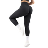 1 x RAW Customer Returns RXRXCOCO Women s Opaque Seamless Leggings Long Figure-hugging High Waisted Tummy Control Sports Running Pants Gym Leggings - RRP €24.99