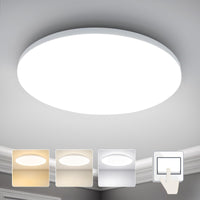 1 x RAW Customer Returns Yafido LED ceiling light 24W, 3000K 4000K 6000K LED ceiling light flat, 30CM LED lamps ceiling lamps, IP56 round ceiling lamp for bedroom, kitchen, bathroom, balcony - RRP €18.68