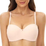 1 x RAW Customer Returns SHEKINI Balconette Bra Women s Bras Backless Bra Underwire Push up Bra Strapless Bra Removable Shoulder Strap Two-Way Bra Soft T-shirt Bra 2 Pack - RRP €32.99