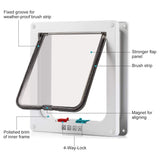 1 x RAW Customer Returns Cat flap 4-Way Magnetic Lock dog flap pet door Cat Flap 19 20 5.5cm Cat Pet Door Flap Easy Install with Telescopic Frame with Heavy Duty Quiet Magnetic Frame M  - RRP €20.4