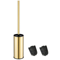 1 x RAW Customer Returns bgl Toilet Brush Holder Gold, Stainless Steel Gold Round Freestanding Toilet Brush and Holder for Bathroom Gold  - RRP €27.2