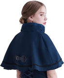 1 x Brand New FAD-4U Lolita Dress Cape Set Steampunk Ladies Embroidered JSK Dress Blue Cape, One Size  - RRP €41.54