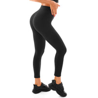 1 x RAW Customer Returns Walifrey Women s Gym Leggings High Waist Black Workout Gym Sports Leggings L-XL - RRP €10.56