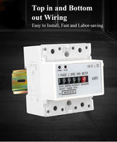 1 x RAW Customer Returns Electricity Meter 220V 230V on DIN Rail Single-Phase Electric Meter 2 Wires 4P Electric Meter 10-40A - RRP €20.08