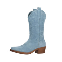 1 x RAW Customer Returns Elara Women s Cowboy Boots Biker Style Chunkyrayan 301-A32S Blue-41 - RRP €38.48