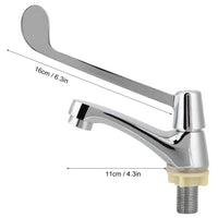 1 x RAW Customer Returns Mumusuki G1 2in Vertical Single Handle Cold Water Basin Faucet and Long Elbow Faucet Laboratory Faucet - RRP €23.4