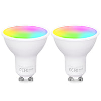 1 x RAW Customer Returns Fitop Alexa light bulbs GU10 WiFi smart lamp, 4.7W equivalent to 50W, RGB 16 million colors warm white-cold white, dimmable via app or voice, compatible with Alexa Google Home, no hub required, 2 pieces - RRP €16.99