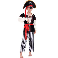 1 x RAW Customer Returns Tacobear Pirate Costume Children Boys with Pirate Accessories Pirate Eye Patch Compass Purse Earring Children Pirate Fancy Dress Costume Boys - RRP €29.34