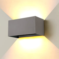 1 x RAW Customer Returns ENCOFT LED wall light indoor outdoor 24W antracite, outdoor light wall lamp, IP65 waterproof outdoor wall light 3000K warm white, up down light beam adjustable for balcony, living room, bedroom - RRP €44.11