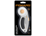 1 x RAW Customer Returns Fiskars titanium rotary knife, 60 mm, for right and left-handed users, orange white grey, 1004753 - RRP €16.77