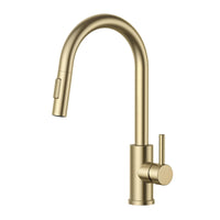 1 x RAW Customer Returns FORIOUS Kitchen Faucet, High Arch Kitchen Faucet with Pull-Out Spray, Pull-Out Faucet, Mixer Tap, Kitchen Sink Faucet, Kitchen Faucets, 360 Swivel, Brushed Gold - RRP €72.99