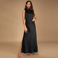 1 x RAW Customer Returns KOEMCY Women s Elegant Dress with Sleeveless Elegant Dress Cocktail Dress Formal Maxi Evening Dress Wedding Banquet Black,M  - RRP €32.99