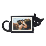 1 x RAW Customer Returns Balvi Hidden Cat Photo Frame Black Color Cat-Shaped Design for Animal Lovers Metal 15x10 - RRP €18.75