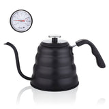 1 x RAW Customer Returns H Hscheid Gooseneck Kettle, 1200ml 40oz Kettle Induction Stainless Steel Gooseneck Kettle with Thermometer Coffee Pot Black - RRP €36.29