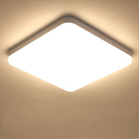 1 x RAW Customer Returns Toolight LED ceiling light 32W 3600LM, square ceiling lamp 4500K, IP54 modern bathroom lamp, ceiling lighting white for bathroom, hallway, kitchen, bedroom, balcony, ultra thin, 25 H3cm - RRP €21.01