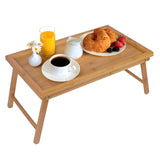 1 x RAW Customer Returns Wooden Folding Tray, Laptop Table, Breakfast Tray, Camping Table, Mobile Office, Bed Tray, Bed Table for Laptop, Serving Table, Desk for Eating, Reading and Working in Bed Couch - RRP €19.15