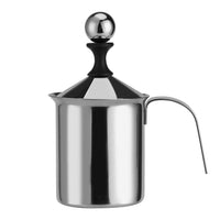 1 x RAW Customer Returns Fdit Manual Milk Frother, Hand-held Stainless Steel Milk Frothing Jugs, Cappuccino Frother with Double Mesh Coffee 400ml  - RRP €21.13