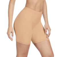 1 x RAW Customer Returns SIHOHAN Women s short cycling shorts, underpants with leg, boxer shorts, women s short leggings shorts, underwear trousers under dress, cycling underwear, high waist and comfortable beige, M  - RRP €15.11