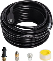 1 x RAW Customer Returns Poweka pipe cleaning hose 20m, 180bar, 60 C, compatible with K rcher K2, K3, K4, K5, K6, K7 high pressure cleaner, including adapter, nozzles fixed rotating - RRP €42.36