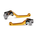 1 x RAW Customer Returns JFG RACING Motorcycle Brake Clutch Levers CNC Folding Pin for RM85 2005-2019 RM125 RM250 2004-2008 YZ80 YZ85 2001-2014 Motocross Gold - RRP €30.99