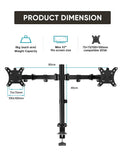 1 x RAW Customer Returns FORGING MOUNT monitor mount for 2 monitors for 13-32 inch flat curved screens, monitor desk mount, height adjustable, tiltable, swivelable, rotatable, 8 kg per arm, VESA 75x75 100x100, black - RRP €46.3