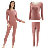 5 x Brand New Mecool Women s Thermal Underwear Set Long Sleeve Top Ultra Soft Base Layer Tops and Leggings Dark Pink XL - RRP €138.0