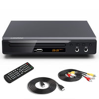 1 x RAW Customer Returns Compact DVD player for TV with SCART HDMI Cinch output, metal shell CD DVD player Region Free, USB playback MIC 2 ports, 1 6 Regions Free - RRP €42.8