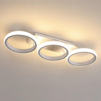 1 x RAW Customer Returns Modern Ceiling Lamp, 32W LED Ceiling Light with 3 Rings, 52CM Round LED Ceiling Light, Ceiling Lighting for Kitchen Dining Room Hallway Balcony, Warm White Light 3000K - RRP €28.99