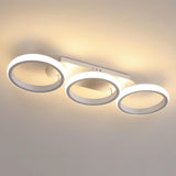 1 x RAW Customer Returns Modern Ceiling Lamp, 32W LED Ceiling Light with 3 Rings, 52CM Round LED Ceiling Light, Ceiling Lighting for Kitchen Dining Room Hallway Balcony, Warm White Light 3000K - RRP €28.99