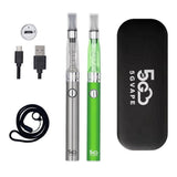 1 x RAW Customer Returns 5GVAPE Electronic Cigarette EGO EVOD CE4 USB Charging Rechargeable Battery Vape Pens 2-Packs Shisha Starter Kit,with Lanyard,no E-liquid No Nicotine Steel Green  - RRP €25.01