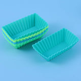 1 x RAW Customer Returns Muffin Cases Silicone Rectangle Baking Cups Cupcake Cases Reusable 8 Pack - RRP €12.92