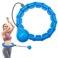 2 x Brand New Smart Hula Hoop Tires Adults, Hullahub For Weight Loss With Auto-Spinning Tire Removable Knots Adjustable Weight Spinning Ball Hoola Hoop With Weight Fitness Blue - RRP €33.6