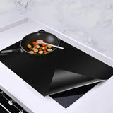 1 x RAW Customer Returns Induction mat, induction hob protective mat, induction hob mat, silicone induction hob protective mat, 54 x 90 cm, non-slip, anti-fouling and anti-oil protective mats for induction hobs pure black . - RRP €32.26