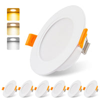 1 x RAW Customer Returns da LIGHT LED recessed spotlight 230V flat 5W set of 6, radiant LED recessed lights, bathroom LED spot 3000 4000 6000K, ceiling spotlight IP54 for bathroom, living room, kitchen, bedroom - RRP €27.85