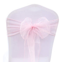 1 x RAW Customer Returns BIT.FLY 50 Pcs Bows for Chair Covers - Organza Wedding Chair Bow 18 x 275CM Chair Decoration for Parties Weddings Celebrations, White - RRP €30.24