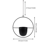 1 x RAW Customer Returns lesolar hanging planters, 2 pieces metal hanging hanging basket, black hanging flower pot for plants, minimalist flower pot for indoor and outdoor use, decoration for home, office - RRP €49.99