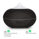 1 x RAW Customer Returns WD CD Aroma Diffuser Humidifier 300ml Dark Brown, Ultrasonic Nebulizer Fragrance Lamp Oil Diffuser with 7 Colors LED Waterless Automatic Shutoff for Bedroom, Office, Yoga, Spa - RRP €23.98