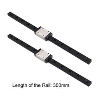 1 x RAW Customer Returns IMETRX 2pcs 300mm Linear Rail Guide Black Bearing Steel Slide Guide with MGN12 Slide Blocks for 3D Printer and CNC Machine H Type  - RRP €36.99