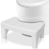 1 x RAW Customer Returns YHANEC toilet stool for adults, toilet stool, bathroom stool and children for poop stool, height adjustable 15-21cm, white - RRP €23.35