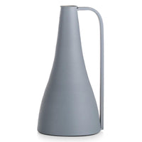 1 x Brand New Sziqiqi Metal Blue Vase with Handle - Nordic Narrow Cone Vases Modern Flower Vase for Pampas Grass Artificial Flowers Dried Flowers Decorative Vases for Table Decoration Living Room Bedroom Kitchen - RRP €19.1