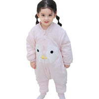 1 x RAW Customer Returns Happy Cherry - Baby Sleeping Bag with Legs Cotton Boy Girl Pajamas Invierno with Separate Legs Sleep Romper Removable Sleeves Sleeping Bags - 2-3 Years - Pink - Thick - RRP €20.4