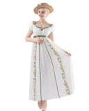 1 x RAW Customer Returns Fiamll Women s Regency Dress Jane Austen Medieval Dress Victorian High Waist Retro Elegant Casual Dresses White S - RRP €44.75