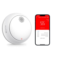 1 x RAW Customer Returns HEIMAN WLAN Smart Smoke Detector with 10-year lifespan, Wi-Fi fire alarm with replaceable lithium battery, DIN EN14604, 85 dB alarm, mute button, white - RRP €32.99