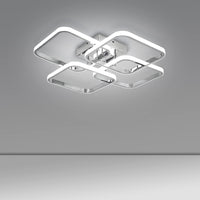 1 x RAW Customer Returns EIDEARAY LED Ceiling Light Dimmable, Chrome Plated with Remote Control Ceiling Lamp 48W Geometric Multifunctional Ceiling Lighting for Lamp Living Room, Bedroom, Kitchen Lamp, Dining Room... - RRP €60.48