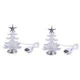 1 x Brand New minkissy 2pcs Christmas Tree Shape Table Lamp USB Powered Desktop Lamp Night Light Decor for Home Holiday Decorative Silver  - RRP €22.8