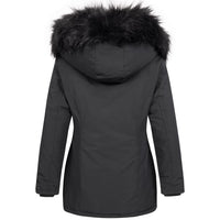 1 x RAW Customer Returns Elara Women s Winter Parka Jacket Faux Fur Coat Chunkyrayan 20401 Schwarz 38 M  - RRP €83.8