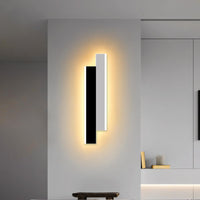 1 x RAW Customer Returns niuniaj Wall Light Indoor 10W Acrylic LED Wall Lamp 40 cm Long Modern Hallway Lamp for Hallway Living Room Bedroom and Other Indoor Scenes 3000K Warm White Light RA 80 White Black  - RRP €34.99