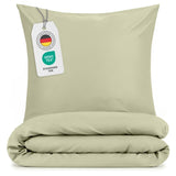 1 x RAW Customer Returns Blumtal bed linen 140x200 cm pillowcase 80x80 cm - duvet covers made of breathable microfiber, super soft duvet cover set, Oeko-Tex certified, 2-piece - olive green - RRP €20.4